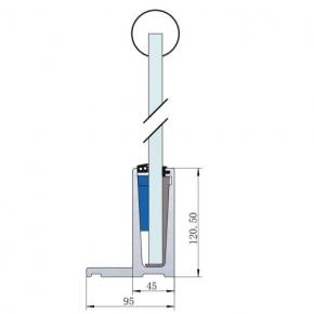 Frameless Glass Railing Aluminium Base