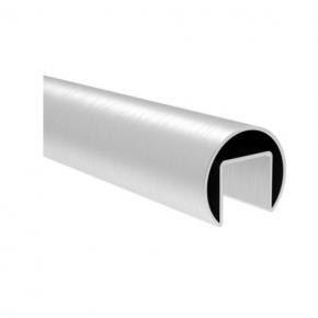 Glass Cap Handrail Round Grooved Tube
