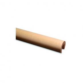 Glass Cap Handrail Round Wood Grooved Tube
