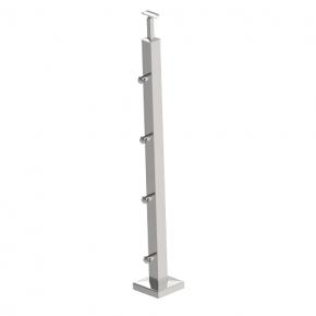 Modular Tube or Rod Square Railing Post 