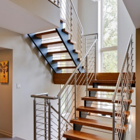 Staircase double side stringer stair